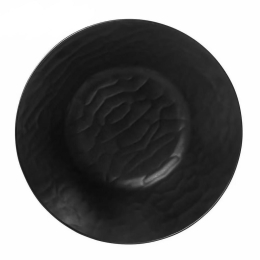 Μπωλ Στρογγυλό Wavy Matte Mlb389K18-1 34X34cm Black Espiel Μελαμίνη