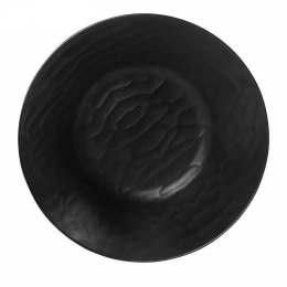 Μπωλ Στρογγυλό Wavy Matte Mlb390K12-1 40X40cm Black Espiel Μελαμίνη