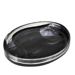 Πιατέλα Atlas Οβάλ Alabaster Hor1613K6 21Χ16,5cm Black Espiel Γυαλί