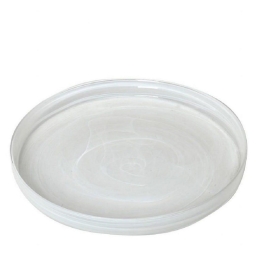 Πιάτο Atlas Στρογγυλό Ρηχό Alabaster Hor1621K6 Φ21cm White Espiel Γυαλί