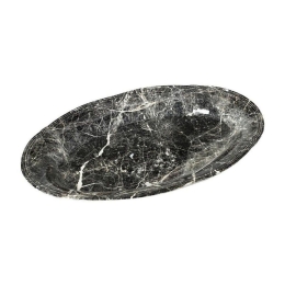 Πιατέλα Marble Οβάλ Rpm206K2 33Χ22cm Black Espiel Κεραμικό