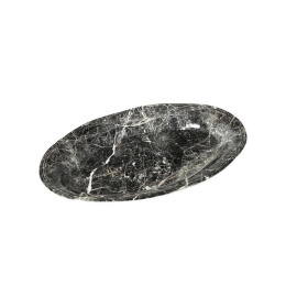 Πιατέλα Marble Οβάλ Rpm208K6 22X14cm Black Espiel Κεραμικό