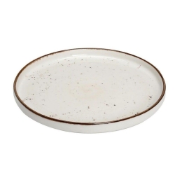 Πιάτο Πορσελάνινο Terra Step Ρηχό Tlk132K6 Φ21cm Cream Espiel Πορσελάνη