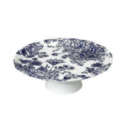 Πιατέλα Κεραμική English Blue Με Πόδι Rpn204K1 Φ33cm White-Blue Espiel Κεραμικό