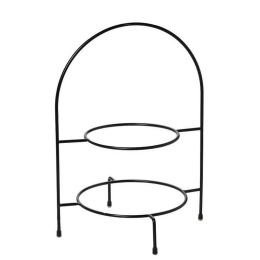 Βάση Πιάτων Διώροφη Μεταλλική Hot3659 29X27cm Black Espiel Μέταλλο