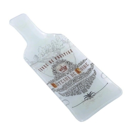 Πιατέλα Μπουκάλι Cuvee De Prestige (Σετ 6τμχ) Int8525 Ρηχή 26,5X9,5cm White-Multi Espiel Γυαλί