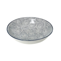 Σαλατιέρα Πορσελάνινη Yar106K4 Φ28cm White-Blue Espiel Medium Πορσελάνη