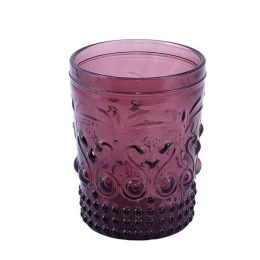Ποτήρι Whiskey Ανάγλυφο Oxford (Σετ 6τμχ) Hoc1006 Purple Espiel Γυαλί