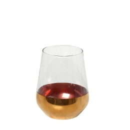 Ποτήρι Ουίσκι Allegra 6 Rab120K6 8Χ11cm Clear-Gold Espiel Γυαλί