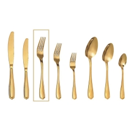 Πιρούνι Φαγητού Empire 20.7cm 18/0 Gyg204K12 Gold Espiel Ανοξείδωτο Ατσάλι