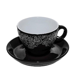 Φλυτζάνι Καπουτσίνο Vienna Jumbo Hun120K6 Black Espiel Κεραμικό