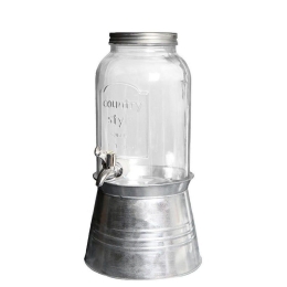 Δοχείο Με Βρυσάκι Και Βάση Int8801 3.5Lt  Clear Espiel Γυαλί