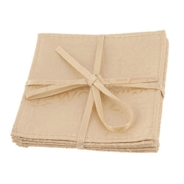 Σουβέρ (4Σετ/6Τμχ) HEN213 10x10cm Beige Espiel Πολυέστερ