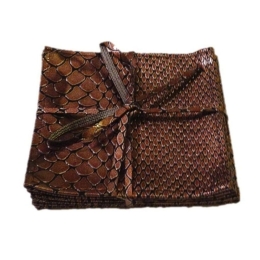 Σουβέρ (4Σετ/6Τμχ) HEN110 10x10cm Brown Espiel Πολυέστερ