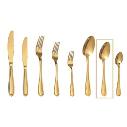 Κουτάλι Empire GYG205K12 18,5cm Gold Espiel Ανοξείδωτο Ατσάλι