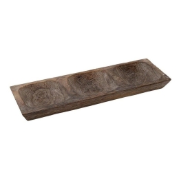 Ξυροκαρπιέρα 3 Θέσεων Ξύλινη XYP309 45X13X4cm Dark Brown Espiel Ξύλο Paulownia