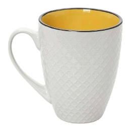 Κούπα Κεραμική Cookie Delight HUN406K6 560ml White-Yellow Espiel Κεραμικό