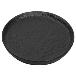 Πιάτο Γλυκού Στρογγυλό Lava NOL117K4 Φ20cm Κεραμικό Black Espiel Κεραμικό