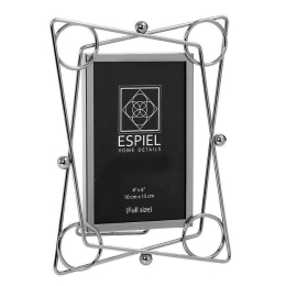 Κορνίζα Επιτραπέζια Μεταλλική FAM402 13x18cm Silver Espiel Μέταλλο