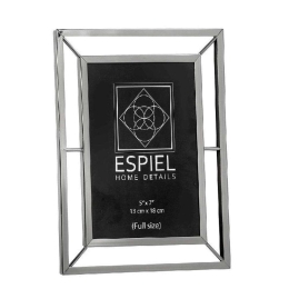 Κορνίζα Επιτραπέζια Μεταλλική FAM407 10Χx15cm Silver Espiel Μέταλλο