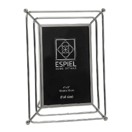 Κορνίζα Επιτραπέζια Μεταλλική FAM408 13x18cm Silver Espiel Μέταλλο