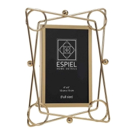 Κορνίζα Επιτραπέζια Μεταλλική FAM411 13x18cm Gold Espiel Μέταλλο