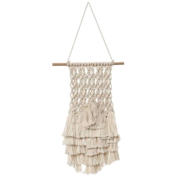 Διακοσμητικό Επιτοίχιο Μακραμέ RAZ128 35x60cm Beige Espiel Βαμβάκι