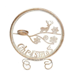 Κηροπήγιο Για Ρεσώ Christmas MRA129K4 31cm Beige Espiel