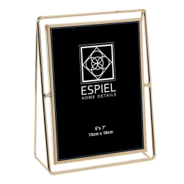 Κορνίζα FAM302 13x18cm Gold Espiel Μέταλλο