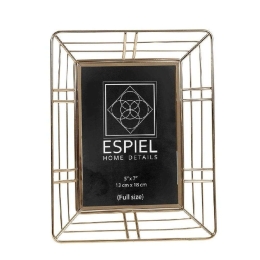 Κορνίζα FAM535 25x20cm Gold Espiel Μέταλλο
