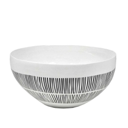 Διακοσμητικό Μπωλ NFU403 25,5x26,5x14,8cm Black-White Espiel Πορσελάνη