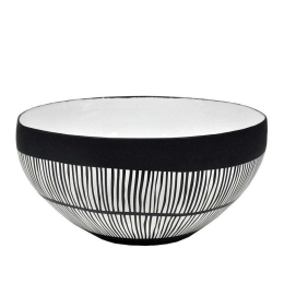 Διακοσμητικό Μπωλ NFU404 25,5x26,5x14,8cm White-Black Espiel Πορσελάνη