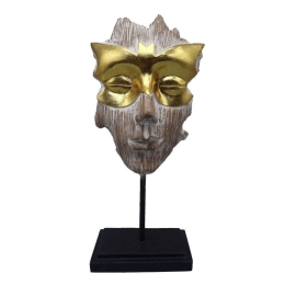 Διακοσμητικό Προσωπείο Με Μάσκα FIG232 13x8,5x28,5cm Multi Espiel Πολυρεσίνη
