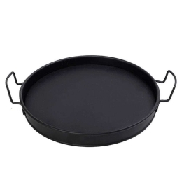 Δίσκος Στρογγυλός Με Λαβές TEM101 32x27x4cm Black Espiel Μέταλλο