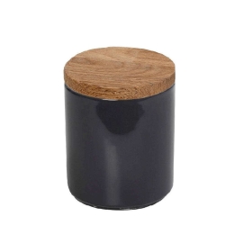 Δοχείο Με Καπάκι Essentials OWB130K6 8x8x9cm Anthracite Espiel Κεραμικό