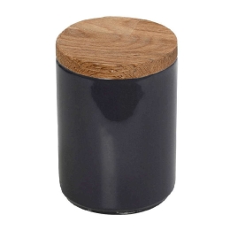 Δοχείο Με Καπάκι Essentials OWB131K6 8x8x12cm Anthracite Espiel Κεραμικό