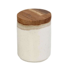 Δοχείο Με Καπάκι Essentials OWQ130K6 8x8x9cm Multi-Beige Espiel Κεραμικό