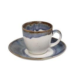 Φλυτζάνι Καφέ Essentials OWR101K6 90ml Multi-Blue Espiel Κεραμικό