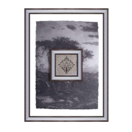 Κάδρο Τοπίο MAF155 56x2x76cm Silver Espiel Κάθετοι Γυαλί,Polyresin