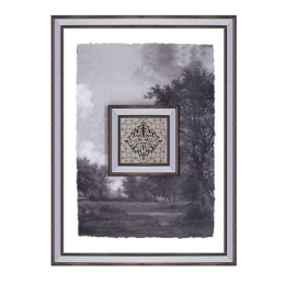 Κάδρο Τοπίο MAF156 56x2x76cm Silver Espiel Κάθετοι Γυαλί,Polyresin