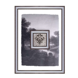 Κάδρο Τοπίο MAF157 56x2x76cm Silver Espiel Κάθετοι Γυαλί,Polyresin