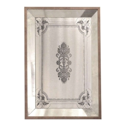 Καθρέπτης Τοίχου MAF117 36x50,5cm Silver Espiel Γυαλί,Polyresin