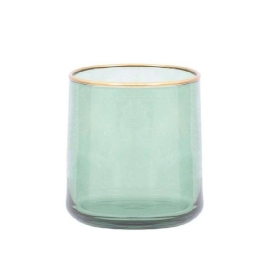 Κηροπήγιο Για Ρεσώ RAB450K6 7x7x8cm Green Espiel Γυαλί