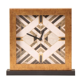 Ρολόι Επιτραπέζιο MAF154 24,5x5cm Gold Espiel Πολυρεσίνη