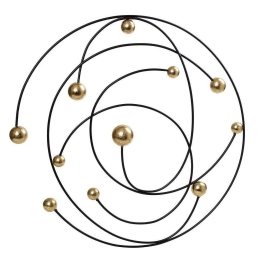 Διακοσμητικό Τοίχου ICY232 66,5x6x65,5cm Black-Gold Espiel Μέταλλο