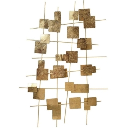 Διακοσμητικό Τοίχου ICY222 99,5x3,8x72cm Gold Espiel Μέταλλο