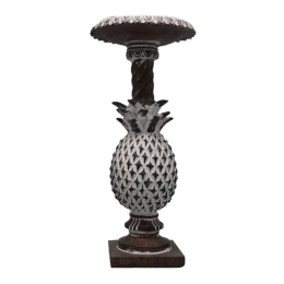 Κηροπήγιο Με Σχέδιο Ανανά FIG206 10,8x10,8x26cm Brown Espiel Πολυρεσίνη