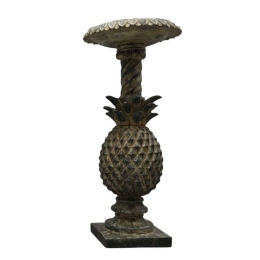 Κηροπήγιο Με Σχέδιο Ανανά FIG207 10,8x10,8x26cm Green Espiel Πολυρεσίνη