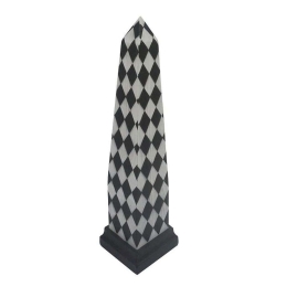 Διακοσμητικό Χώρου Οβελίσκος VIN506 61cm White-Black Espiel Μέταλλο