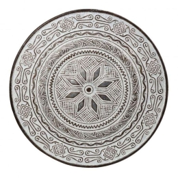 Πίνακας Μεταλλικός ICY230 81x81x4cm Grey Espiel Στρόγγυλοι Μέταλλο